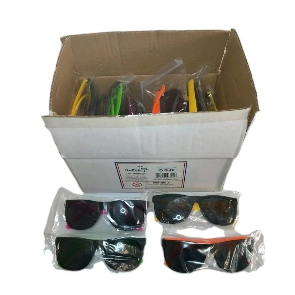 Neon Sunglasses 24 Pack UV Protection Party Favors‎ ODNSG24 Assorted Colors